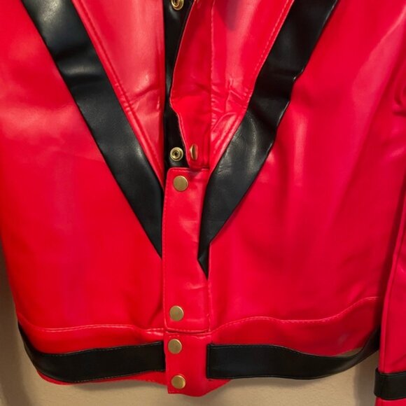 Michael Jackson MJ Charades THRILLER Jacket Red and Black Mens Medium - Picture 4 of 16